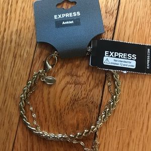 NWT double layer gold anklet